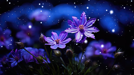 sky purple starry nightの素材