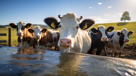 moment blue cow farmの素材