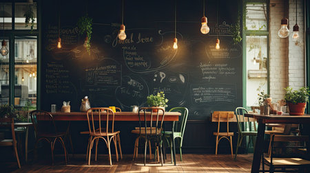 warm string lights chalkboardの素材