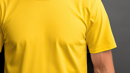 fabric yellow t shirt mockupの素材