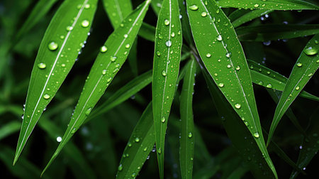 up bamboo leavesの素材