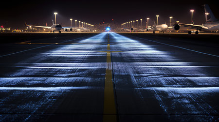 approach airport lightsの素材