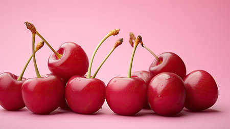 ripe bunch cherry backgroundの素材