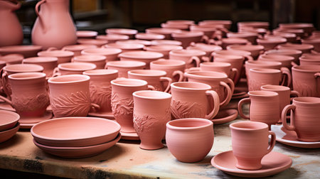 vases pink clayの素材