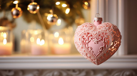 mantel pink christmas ornamentの素材