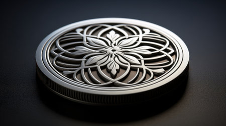 pronounced silver gradient medallionの素材