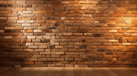 sun light brown brick wallの素材