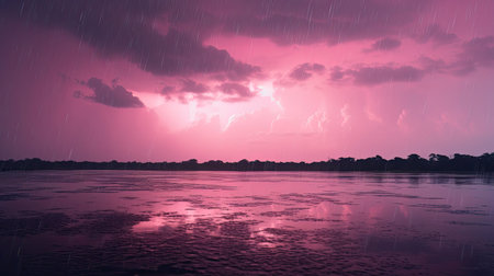 clouds rain storm pinkの素材