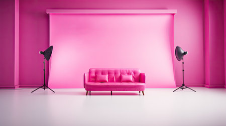 bright studio background pinkの素材