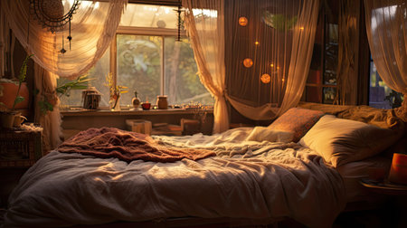 earthy blurred bohemian interior designの素材
