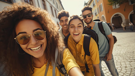 fun yellow backpackの素材