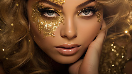 sparkle light gold glitterの素材