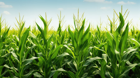 farming growing corn backgroundの素材