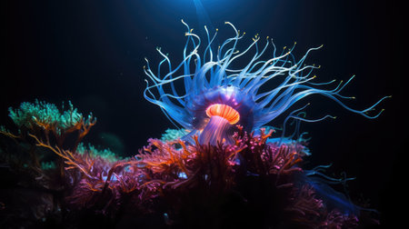 deepsea dark ocean floorの素材