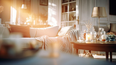 soft blurred interior decorの素材