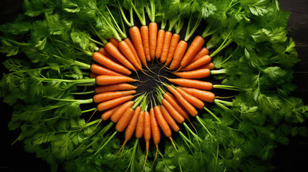 picked leaf carrot backgroundの素材