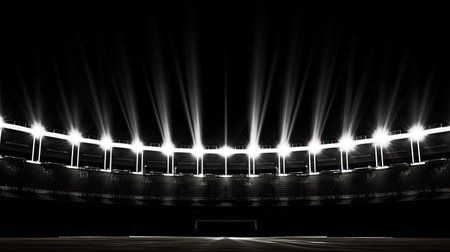 photograph stadium lights nightの素材