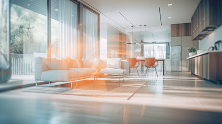 sleek blurred home interior modernの素材