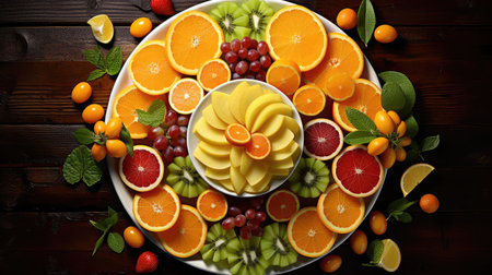 slices cut orange fruitの素材