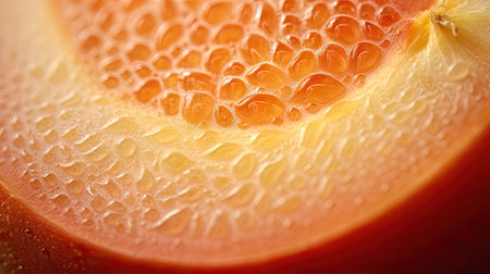 macro half peach fruitの素材