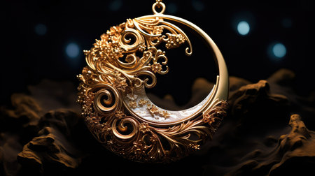 intricate golden moonの素材