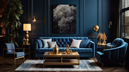 room navy blue designの素材