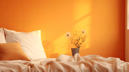 lighting blurred orange home interiorの素材