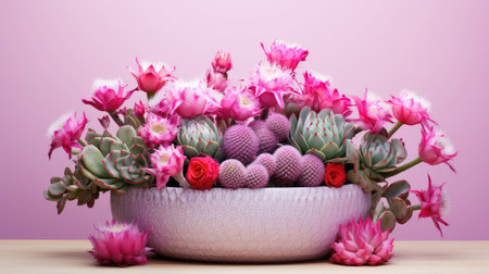 decorative pink cactusの素材