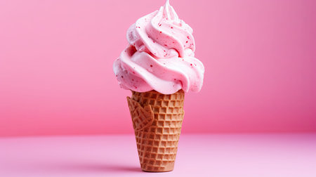cone pink icecreamの素材