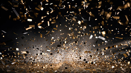 close confetti gold silverの素材