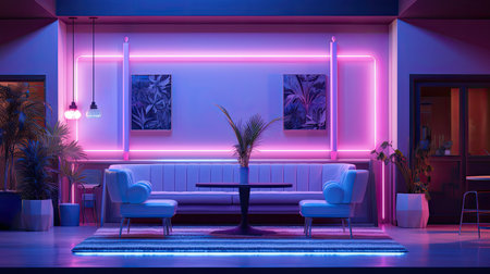 cafÃ© blue and pink neonの素材