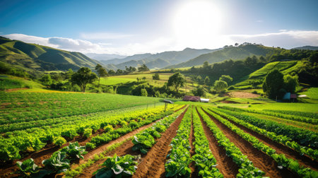 agriculture sustainable oranic farmの素材