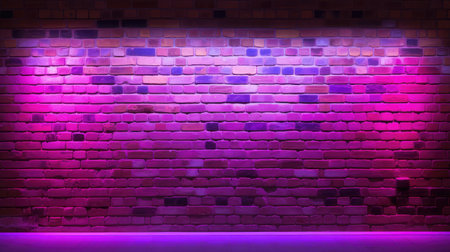 vibrant brick wall neon lightの素材