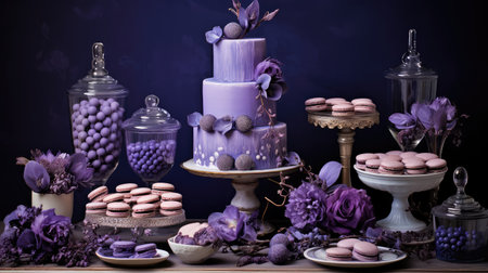 dessert purple inviteの素材