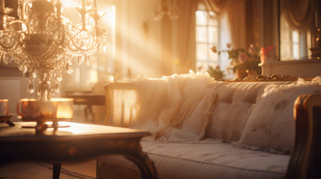 chandelier blurred home interior detailsの素材