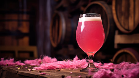 glass pink beerの素材