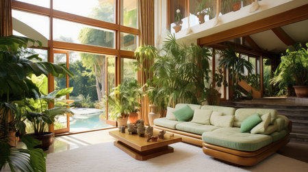 plants tropical home interiorの素材