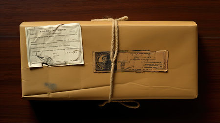 handwritten brown packageの素材