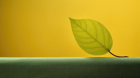 understated green yellow background illustration calm ambiance, frame leaf, grass seasons understated green yellow backgroundの素材
