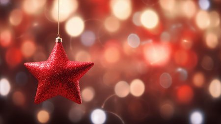 ornament red star backgroundの素材