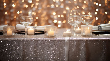 sequin silver holiday backgroundの素材