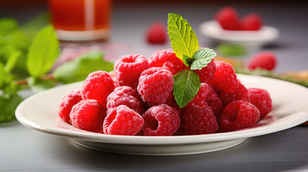 leaves bunch raspberry fruitの素材