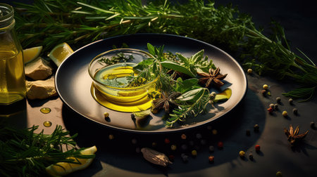 oregano herb olive oilの素材