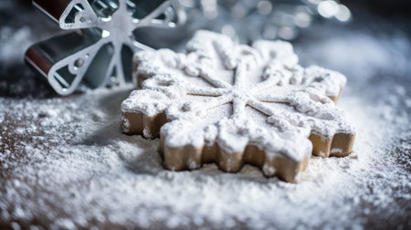 baking snowflakes silverの素材