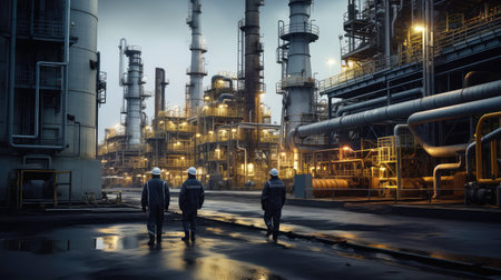 cracking oil and gas refineryの素材