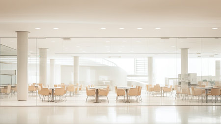 soft blurred office building interiorの素材