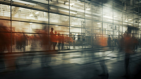 exercise blurred prison interiorの素材