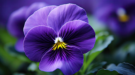 vibrant purple pansyの素材
