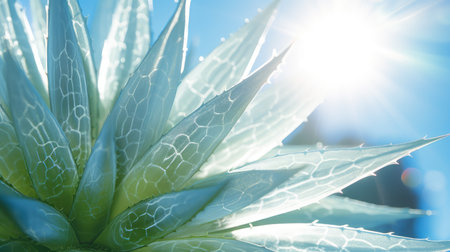 sunlight aloe succulentの素材
