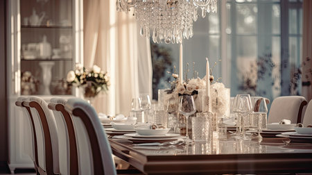 dining blurred luxury home interiorの素材